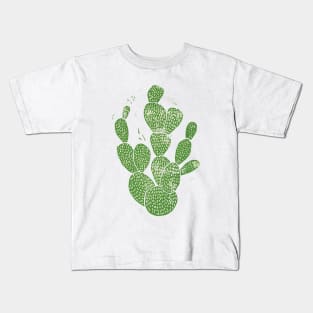 Linocut Cactus #1 Kids T-Shirt